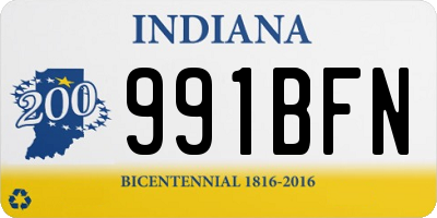 IN license plate 991BFN