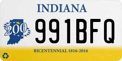 IN license plate 991BFQ