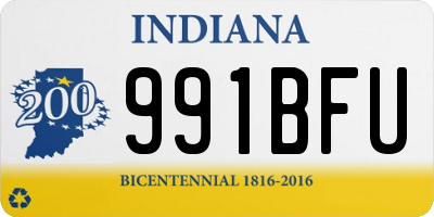 IN license plate 991BFU