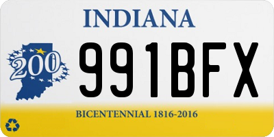 IN license plate 991BFX