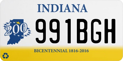 IN license plate 991BGH