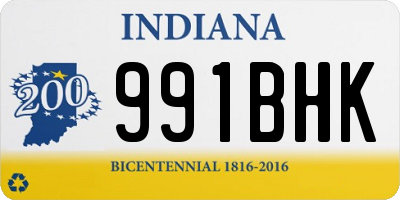 IN license plate 991BHK