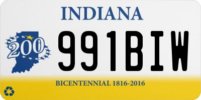 IN license plate 991BIW