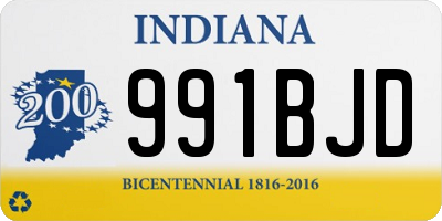IN license plate 991BJD