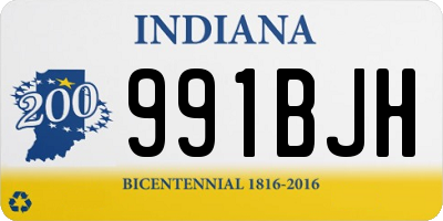 IN license plate 991BJH