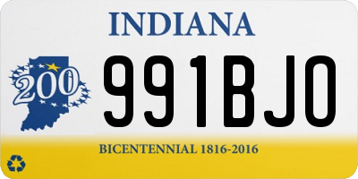 IN license plate 991BJO