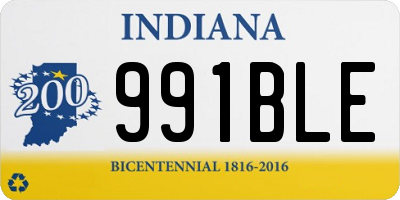 IN license plate 991BLE