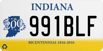 IN license plate 991BLF