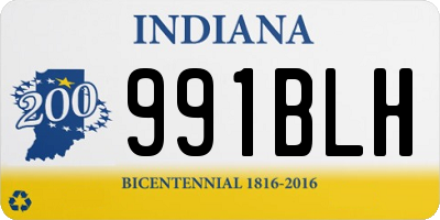 IN license plate 991BLH