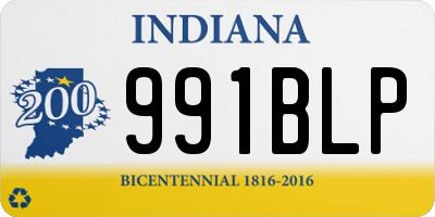 IN license plate 991BLP