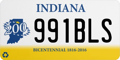 IN license plate 991BLS