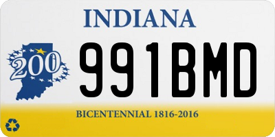 IN license plate 991BMD