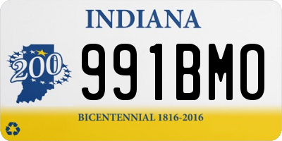 IN license plate 991BMO