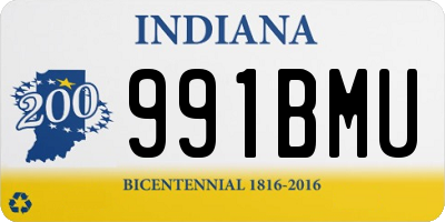 IN license plate 991BMU