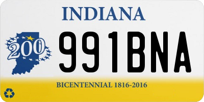 IN license plate 991BNA