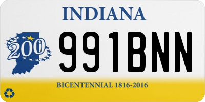 IN license plate 991BNN