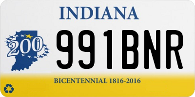 IN license plate 991BNR