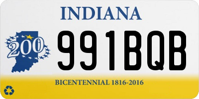 IN license plate 991BQB