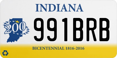 IN license plate 991BRB