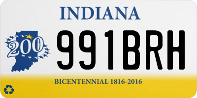 IN license plate 991BRH