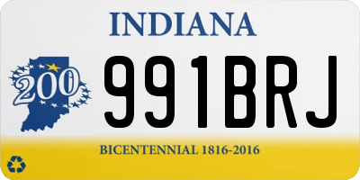 IN license plate 991BRJ