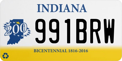 IN license plate 991BRW