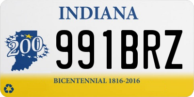 IN license plate 991BRZ