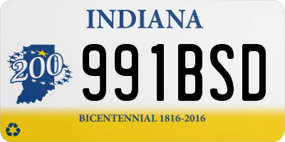 IN license plate 991BSD