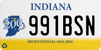 IN license plate 991BSN