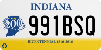 IN license plate 991BSQ