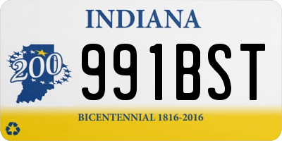 IN license plate 991BST