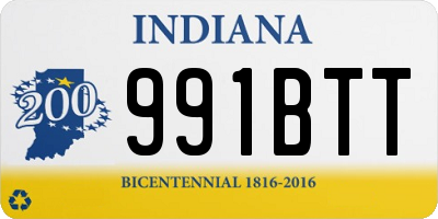 IN license plate 991BTT