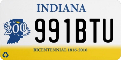 IN license plate 991BTU