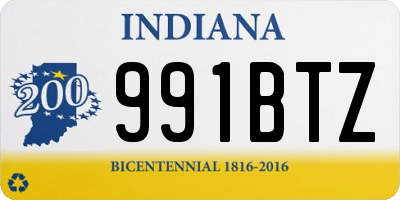 IN license plate 991BTZ