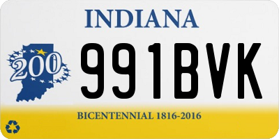 IN license plate 991BVK