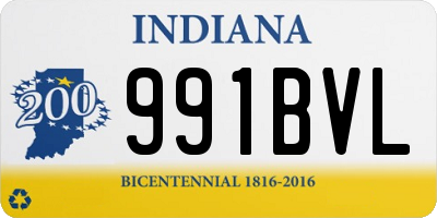 IN license plate 991BVL