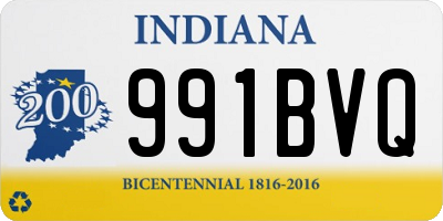 IN license plate 991BVQ