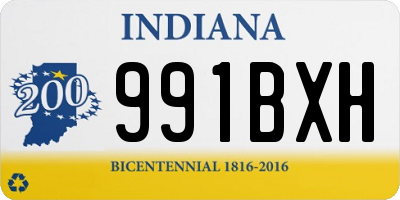 IN license plate 991BXH