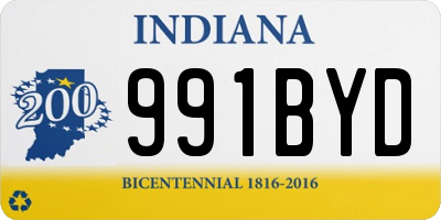 IN license plate 991BYD