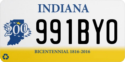 IN license plate 991BYO