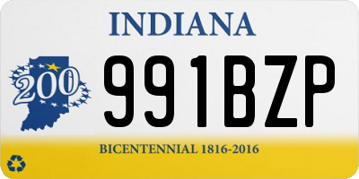 IN license plate 991BZP