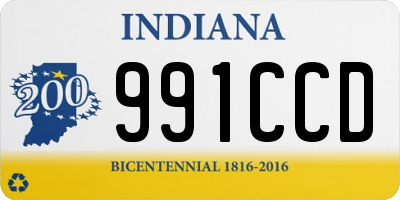 IN license plate 991CCD