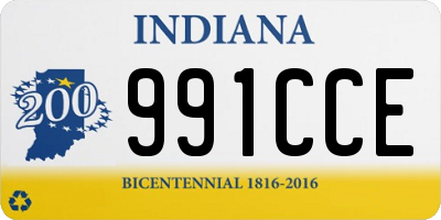 IN license plate 991CCE