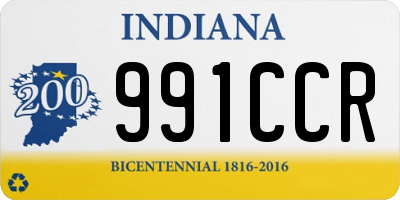 IN license plate 991CCR