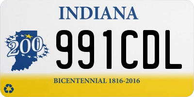 IN license plate 991CDL