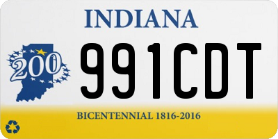 IN license plate 991CDT