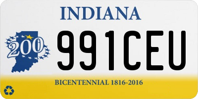 IN license plate 991CEU