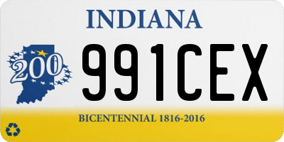 IN license plate 991CEX