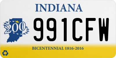 IN license plate 991CFW