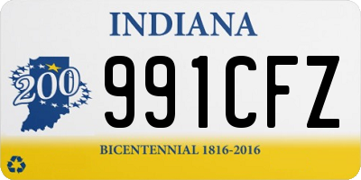 IN license plate 991CFZ